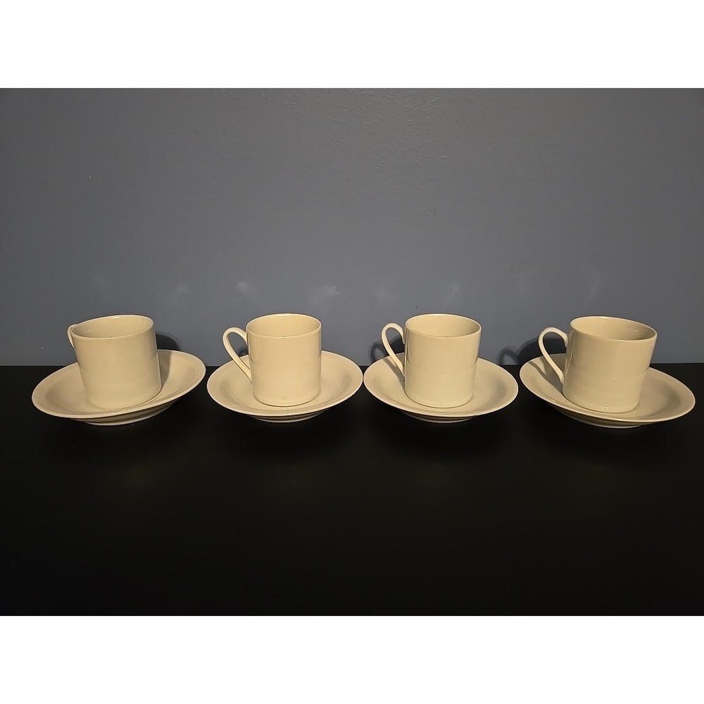4 Vtg Bia Cordon Bleu Porcelain Espresso Demitasse Coffee Cups & Saucers